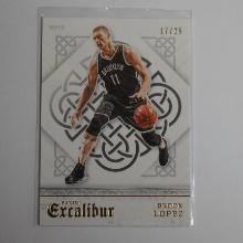 2015-16 PANINI EXCALIBUR BROOK LOPEZ GOLD #D 17/25 BROOKLYN NETS