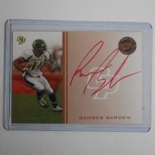 2009 PRESS PASS RAMSES BARDEN RED RED INK SHORT PRINT AUTOGRAPHED ROOKIE CARD