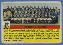 1956 Topps #92 Detroit Lions Team Card