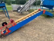 IH Rissler 18” Wide X 23’ Long Wooden Adjustable Decline Conveyor
