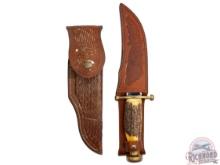 Lot Two Case Kodiak & Arapaho Hunting Knives with Factory Leather Sheaths