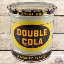 Double Cola 5 Gallon Metal Can St. Clair Bottling Works Muscatine Iowa