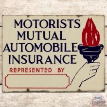 Motorists Mutual Automobile Insurance DS Porcelain w/ Torch Logo