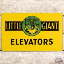 Little Giant Farm Equipment Elevators SS Tin Sign w/ Logo Bloomington IL