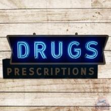Prescription Drugs Die Cut SS Porcelain Neon Sign