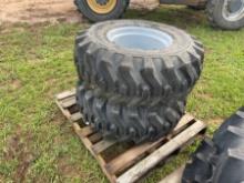 (2) 15-19.5NHS Tractor Tires