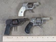 3 Non Working Hammerless Revolvers (ONE$) ANTIQUE GUNS