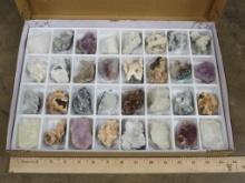 32 Pcs Mix Box of Mineral Specimens (Zeolites)from India ROCKS&MINERALS