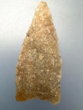 1 5/8" Quartzite Late Paleo Point, Ground Basal Edges, Found on Taylors Island, MD, Ex: Drapper,