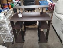 SMALL DESK / ENTERTAINMENT CENTER 35.5" X 19.5" X 36"