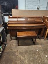 STEINER AND SONS PIANO WITH BENCH