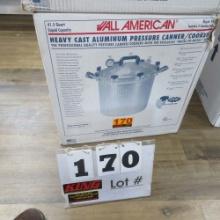 All American 45.5 Quart Heavy Cast Aluminum Pressure Canner/Cooker Mdl. 941