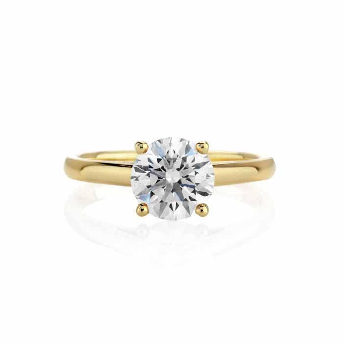 Certified 0.72 CTW Round Diamond Solitaire 14k Ring D/SI2