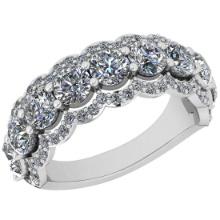 2.65 Ctw SI2/I1 Diamond 14K White Gold Men's Band Ring