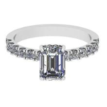1.15 Ctw VS/SI1 Diamond Style Prong Set 14K White Gold Wedding Style Ring ALL DIAMOND ARE LAB GROWN
