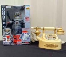 Vintage Style Phone & Toy