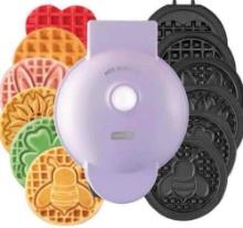 DASH Mini Waffle Maker with 5 Removable Plates