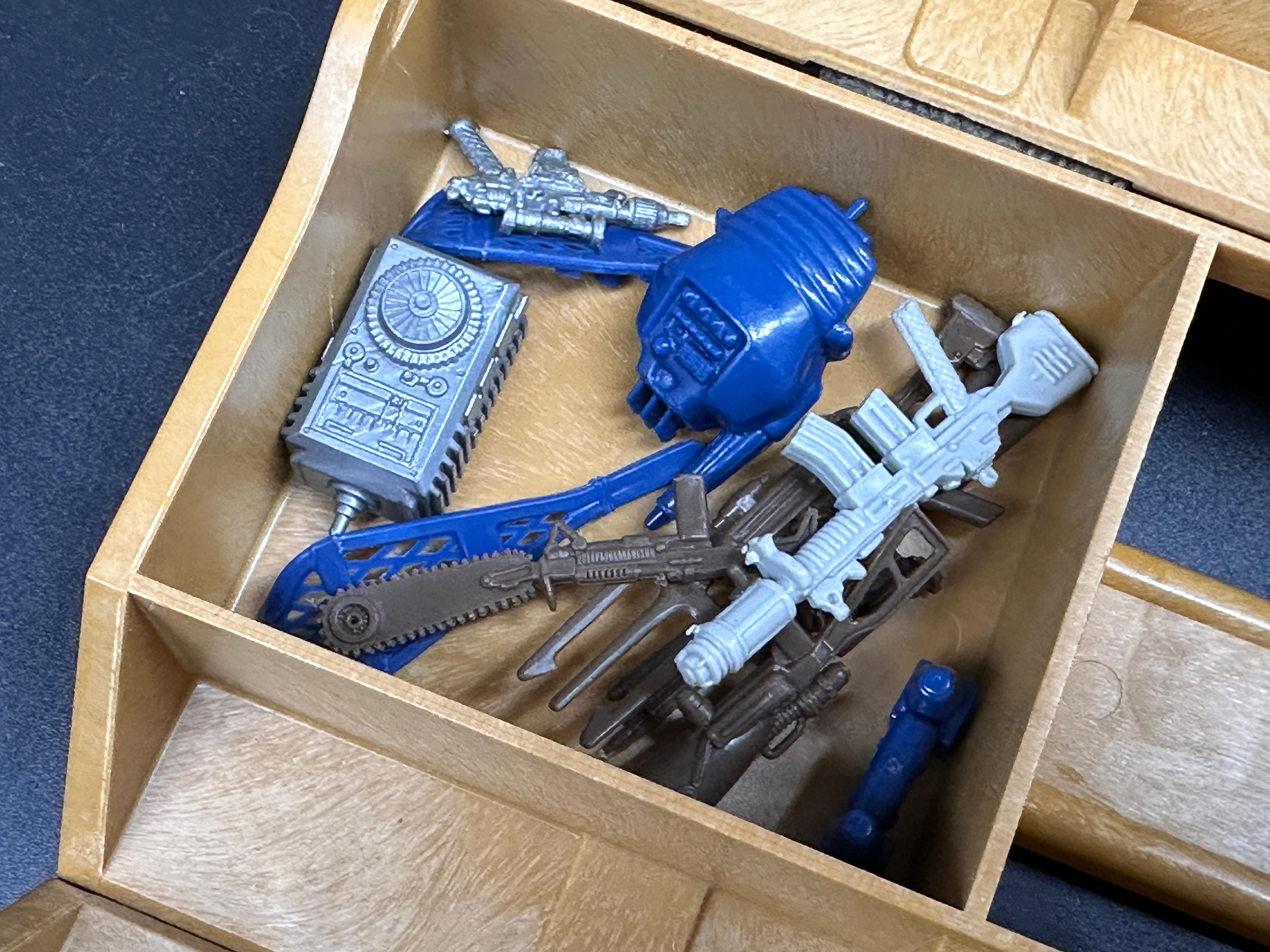 1973 Vintage RolyKit Rolling Storage Container and Misc. GI Joe Parts