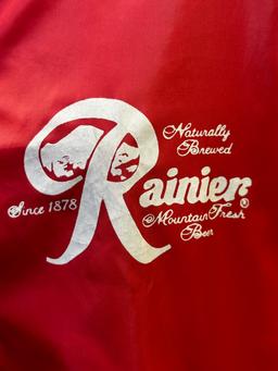 Vintage Red "Rainier Beer'" Champion Sideline Jacket