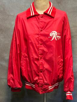 Vintage Red "Rainier Beer'" Champion Sideline Jacket