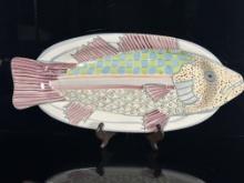 MacKenzie Child's Ceramic Fish Serving Plater