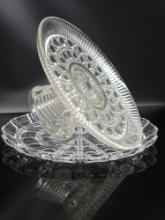 Cut Glass Cake Tray and Serving Dish