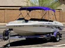 1996 Reinell Rampage 19ft V8 Open Bow Boat with Single Axle Trailer