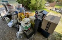 Lot of many mixed items, home appliances, tools, storage boxes, accessories and more