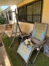 Lot of 2 Seat Swing Chair and garden chair