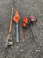 Pole Saw, Blower, Headgear Trimmer and Chainsaw