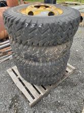 4 Tires and Wheels 11.00 x 20, 10 Hole