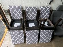 6 Chairs with Seat Covers