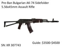 Pre-Ban Bulgarian AK-74 5.56x45mm Sidefolder Rifle