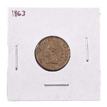 1863 Indian Head ABOUT UNCRICULATED