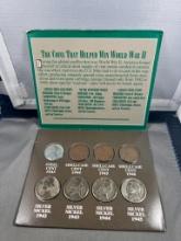 The Coins that helped win World War 2 set, Steel cent, Shell Casing cents and 35% Silver Nickels