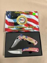 Unused Trump 2020 Knife set