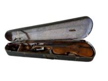 Violin needs restrung - maker unknown w/ case