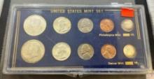 1964 US Mint Set in snap case, includes 2 each 90% Silver Half, Quarter and Dime
