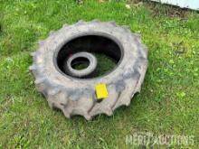 (1) 13.6-24 tractor tire & (1) 16-6.5 tire
