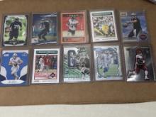 Lot of 10 NFL Cards - Ridley /199, Manning, Brees, Williams RC, Wilson RC