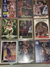 18 NBA Cards in pages - Barkley, Mourning