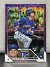 Drew Waters 2023 Topps Purple Shimmer (#626/799) Foil Rookie RC Parallel #543