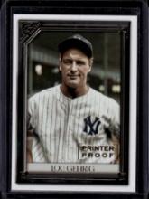 Lou Gehrig 2021 Topps Gallery Printer Proof Parallel #139