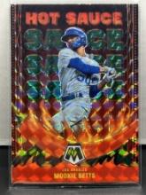 Mookie Betts 2022 Panini Mosaic Hot Sauce Green Mosaic Prizm Insert Parallel #HS-1