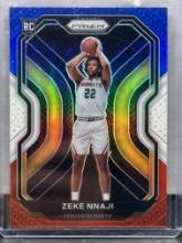 Zeke Nnaji 2020-21 Panini Prizm Red White Blue Prizm Rookie RC #266