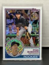 Ryan McMahon 2018 Topps Chrome Silver Pack 1983 Design Mojo Refractor Rookie RC #44