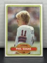 Phil Simms 1980 Topps Rookie RC #225