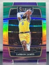 LeBron James 2021-22 Panini Select Concourse Level Tri-Color Prizm #100