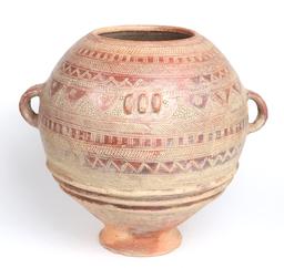 African Decorated Ceramic Storage Vessel