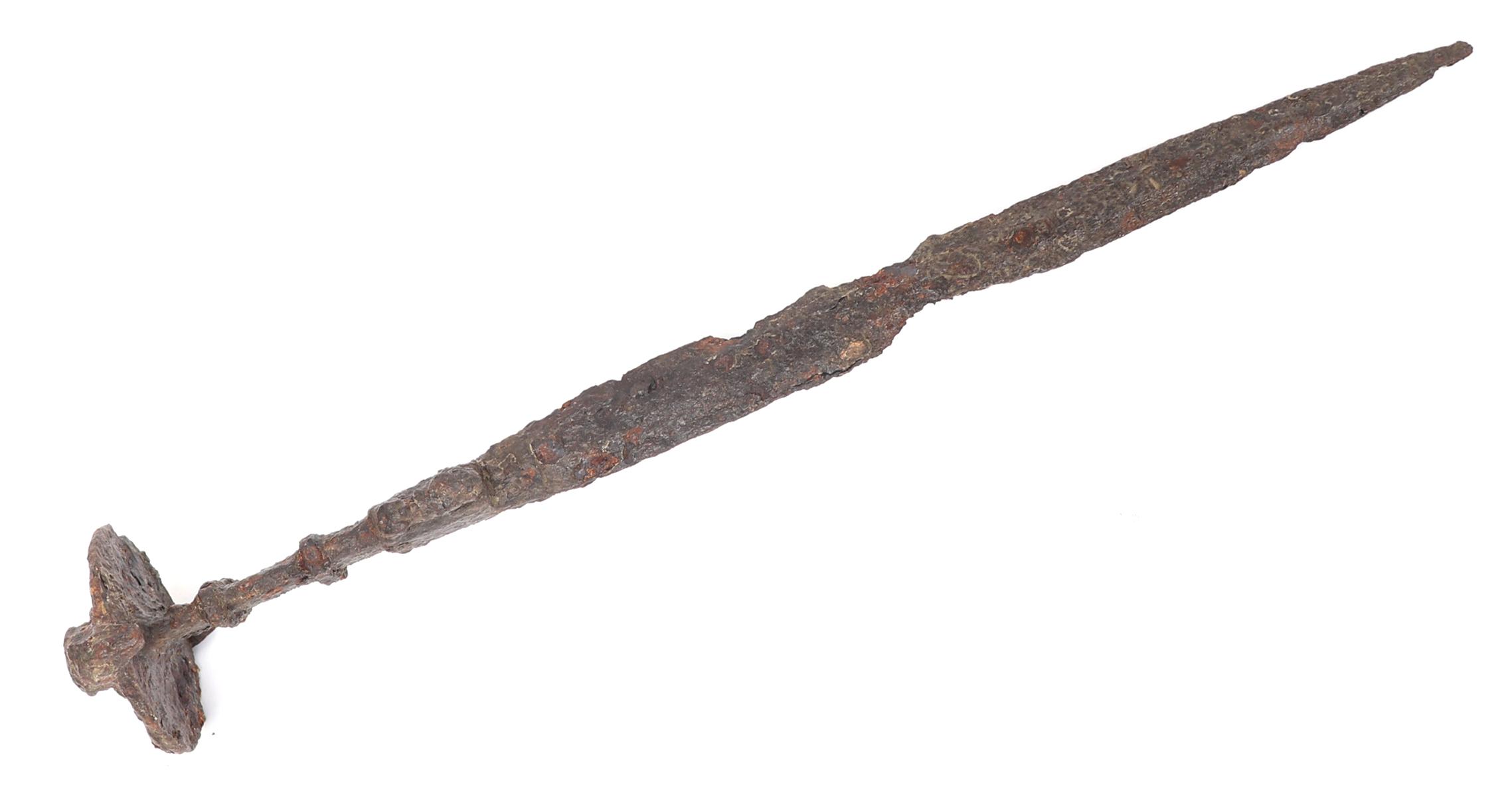 Iron Luristan Short Sword w/ Lion Head Pommel